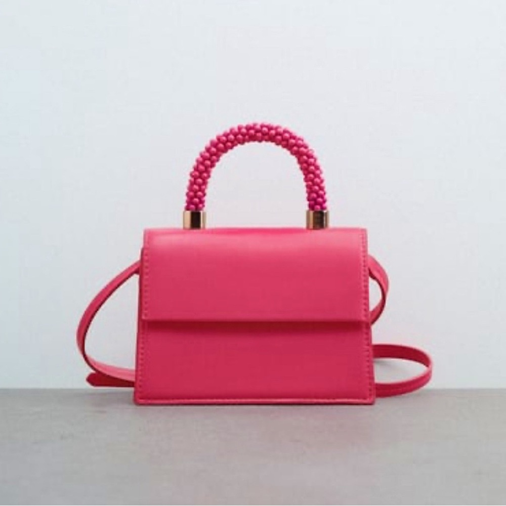 Zara Mini Beaded Bag in Pink
